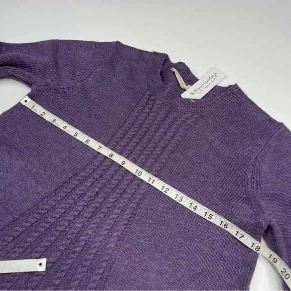 Soft Surroundings Sydney Knit Sweater Purple Wool Boho Winter Fall Office New - Picture 11 of 15